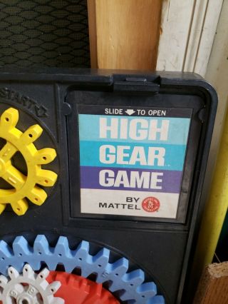 2 - Vintage Mattel High Gear Board Game Turning Interlocking Gears Family Fun 1box 5