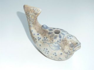Antique Blue/white Fish Insence Burner ? / Oil Lamp ? - Ming Dynasty?