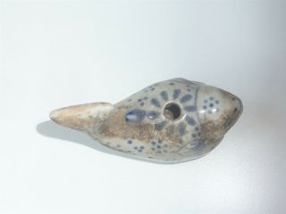 ANTIQUE BLUE/WHITE FISH INSENCE BURNER ? / OIL LAMP ? - MING DYNASTY? 4