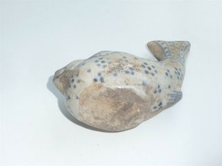 ANTIQUE BLUE/WHITE FISH INSENCE BURNER ? / OIL LAMP ? - MING DYNASTY? 7