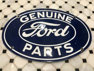 Vintage Ford Motors Porcelain Sign Automobile Service Gas Station Dealership