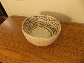 Antique Native American Anasazi Bowl 1200 B.  P.  Pattern 8 " Wide 5 " Tall