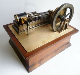 Antique Brass Horizontal Model Steam Engine