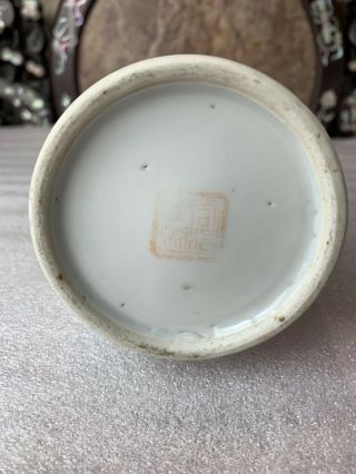 antique chinese famille rose brush pot 6