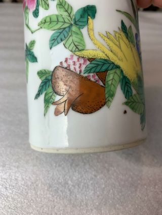 antique chinese famille rose brush pot 8