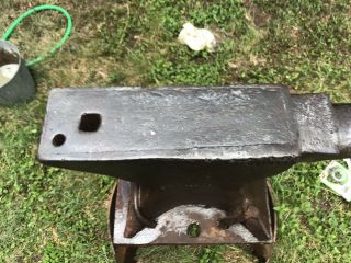 ANTIQUE 140 LBS M & H ARMITAGE MOUSEHOLE ANVIL Marked 1 - 1 - 0 Circa 1820 1845 4