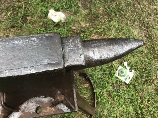 ANTIQUE 140 LBS M & H ARMITAGE MOUSEHOLE ANVIL Marked 1 - 1 - 0 Circa 1820 1845 5