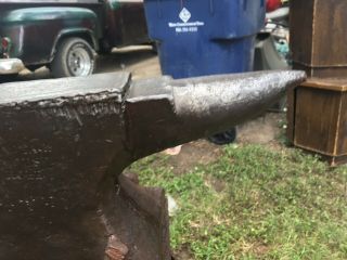 ANTIQUE 140 LBS M & H ARMITAGE MOUSEHOLE ANVIL Marked 1 - 1 - 0 Circa 1820 1845 7