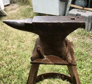 ANTIQUE 140 LBS M & H ARMITAGE MOUSEHOLE ANVIL Marked 1 - 1 - 0 Circa 1820 1845 8