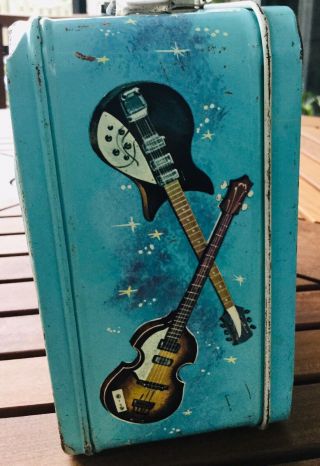 VINTAGE 1965 METAL BEATLES LUNCH BOX NO THERMOS JOHN LENNON RINGO STARR 4