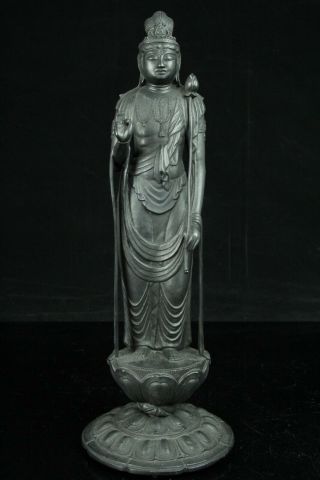 Apr116 Japanese Bronze Bosatsu Bodhisattva Buddha Statue Figure