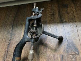 Antique North Bros YANKEE 1003 Bench mount drill press All 3
