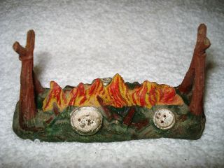 Vintage Elastolin Germany Fire Drying Composition Figurine Figure Indian Cowboy