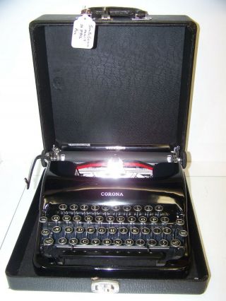 Antique 1938 Smith Corona Sterling Streamline Typewriter