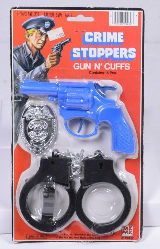 Vintage Toy Salesman Sample 5pc Crime Stoppers Gun N 