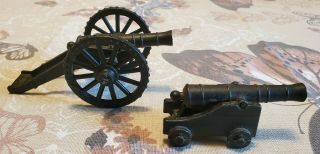 2 Vintage Penncraft Cast Iron Toy Cannons Mt Penn Pa