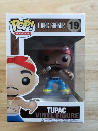 Funko Pop (rocks) Tupac Shakur 19 - 2pac - The Rare No Eyebrows Error Variant