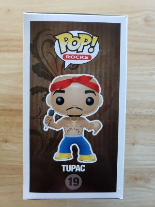 Funko Pop (Rocks) Tupac Shakur 19 - 2pac - The rare NO EYEBROWS ERROR Variant 2