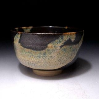 6P9: Japanese Pottery Tea bowl,  Kyo ware by Famous potter,  Toroku Nakamura 5