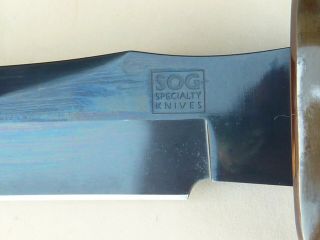Vintage Sog Specialty knife Vietnam 5th Special forces group with leather sheath 11