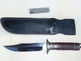 Vintage Sog Specialty knife Vietnam 5th Special forces group with leather sheath 12