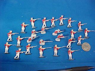 25 Vintage Hand Painted Mini Toy Revolutionary War British Soldiers