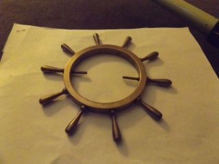 Miniature Brass Nautical Turning Ships Wheel