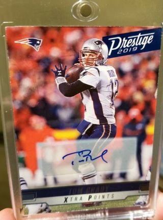 2019 Panini Prestige Tom Brady Autograph Xtra Points England Patriots Rare