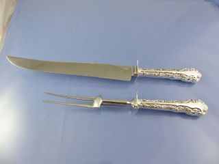 Louis Xv Large Carving Knife & Fork Hollow Handle By Birks Roden Bros