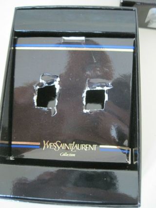 Fabulous Oversized Yves St Laurent signed vintage 80 ' s clip earrings 4