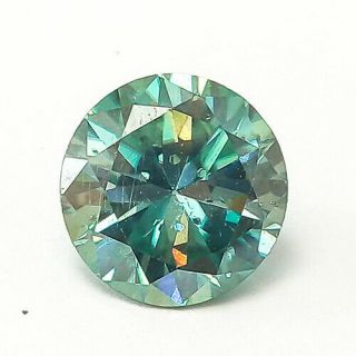 2.  13 Cts Rare 8.  6mm Round Si1 With Lab Certified Intense Blue Natural Diamond