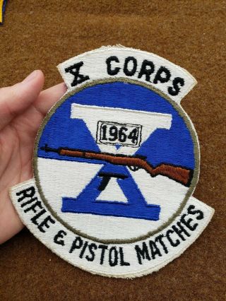 Post Wwii Vietnam War 1964 Us Army X 10th Corps Rifle And Pistol Matches Patch