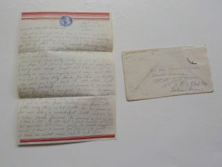 Wwii Letter 1945 Liberated By Russians German Prisoner Of War Camp Pow Vtg Ww2