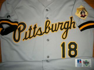 1992 Pirates Andy Van Slyle Authentic Game Jersey Sz 44 Russell Usa Rare Vtg