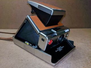 Vtg 1978 POLAROID SX - 70 Land Camera Model 1 Alpha 1 Leather Strap Flash Bar 3