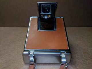 Vtg 1978 POLAROID SX - 70 Land Camera Model 1 Alpha 1 Leather Strap Flash Bar 5