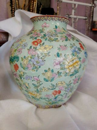 Estate Large Chinese Antique Porcelain Vase Marked Asian China
