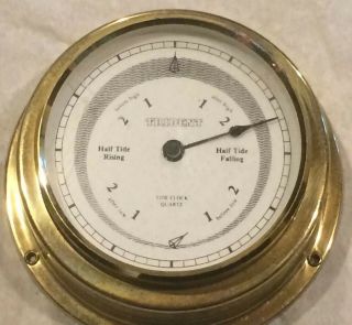 Trident Brass Tide Clock - Made In Germany Nautical Boating Ship Vintage