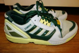 RARE VINTAGE 2006 ADIDAS ZX8000 TRAINERS,  GREEN UK 9.  5 EU 44,  VERY GOOD COND 4