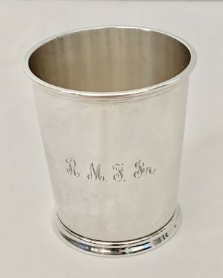 Sterling Silver Julep Cup By Fisher Monogram 86