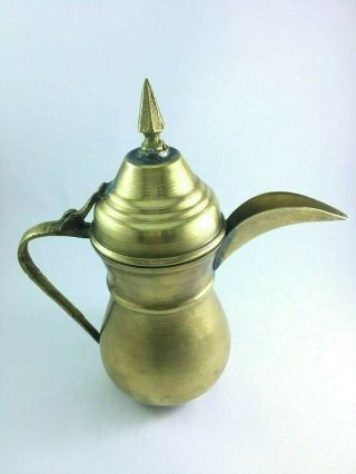 Brass Copper Authentic Dallah Arabic Coffee Pot 20 Cm Heigh