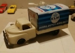 Vintage Tin Friction Toy Truck Made In Japan K L M Royal Dutch Airlines