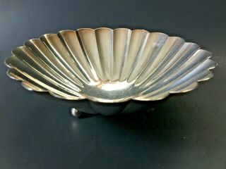 Kuyeda Japanese 950 Sterling Silver Footed Panelled Nut Bowl Dish