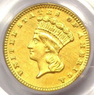 1870 Indian Gold Dollar Coin G$1 - Pcgs - Au/unc Details - Rare Date
