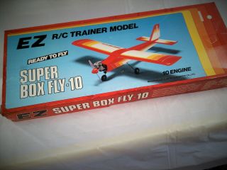Vintage Ez Sports Aviation Box Fly 10 Arf Model Airplane Kit Pre - Owned