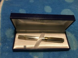 Waterman Leman 100 Sterling Silver Ideal 18k Gold Rare Pen