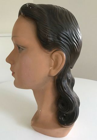 1940 ' s VIntage Merchandising Women ' s Mannequin Display Head 2