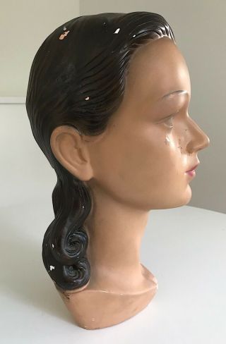 1940 ' s VIntage Merchandising Women ' s Mannequin Display Head 4