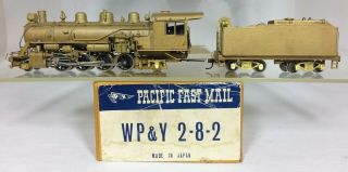 Vtg Ho Steam Pacific Fast Mail Wp&y 2 - 8 - 2 Brass Train Japan