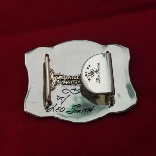 RODEO BUCKLE VINTAGE 1983 NOCONA TEXAS BULL RIDING CHAMP.  SIGNED Engraved 747 8